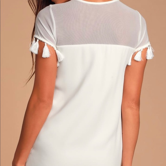 Lulu’s White Shift Dress - Picture 2 of 3